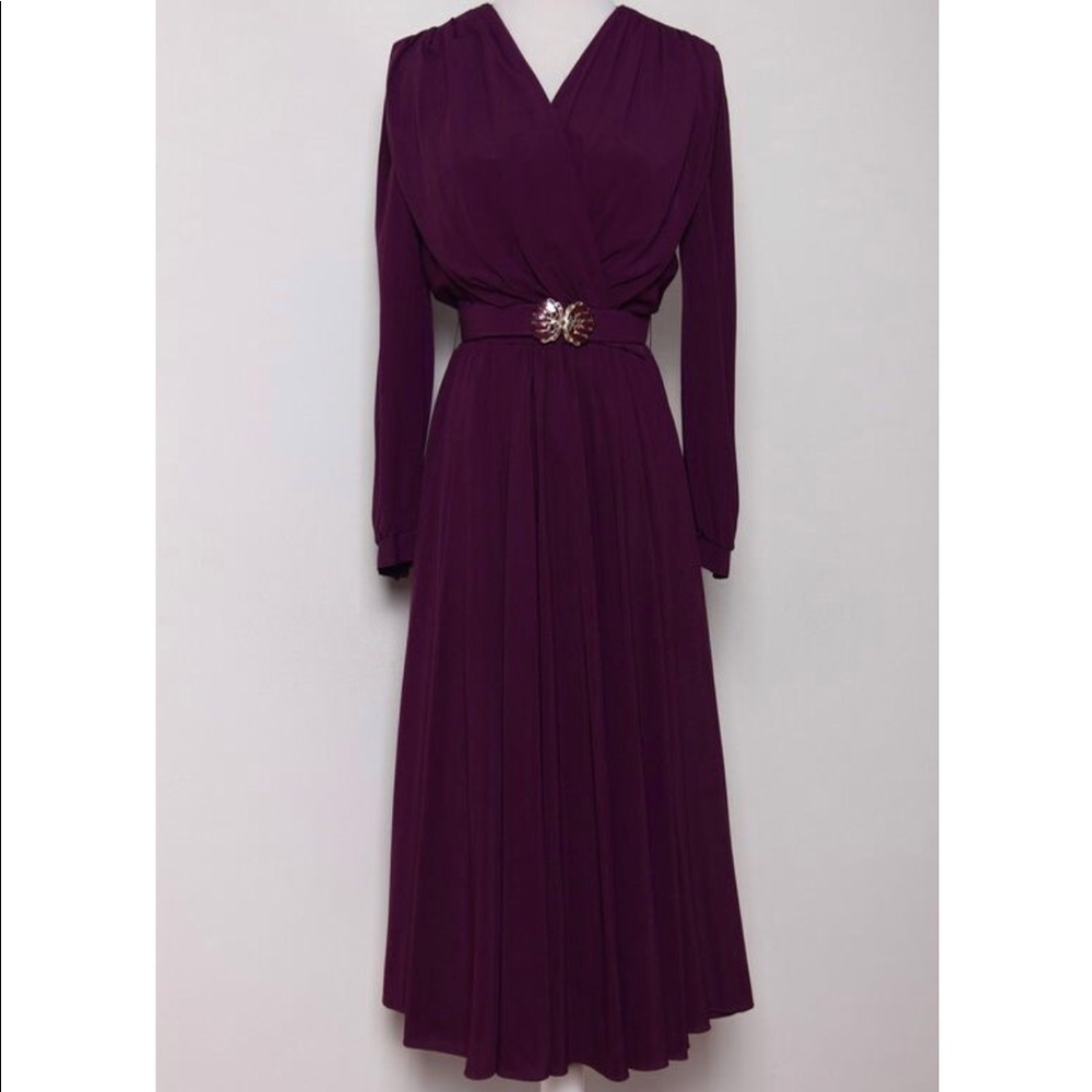Luxurious vintage purple gown- Hollywood glamour